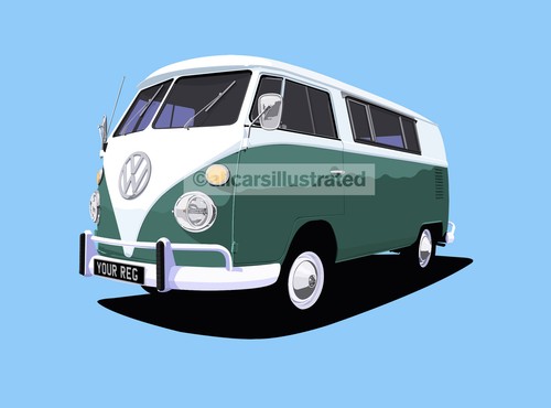 Split screen camper van art - split,