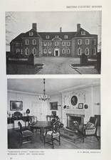 Art Nouveau House "Sprowston Court" at Norwich in Norfolk - Antique Print 1912