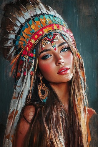 Native american woman - native,