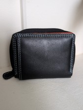 Graffiti Navy Leather Small