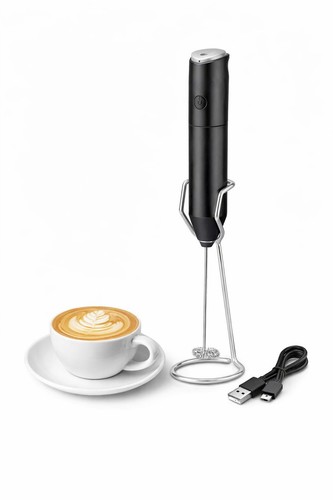 Handheld milk frother with - milk,