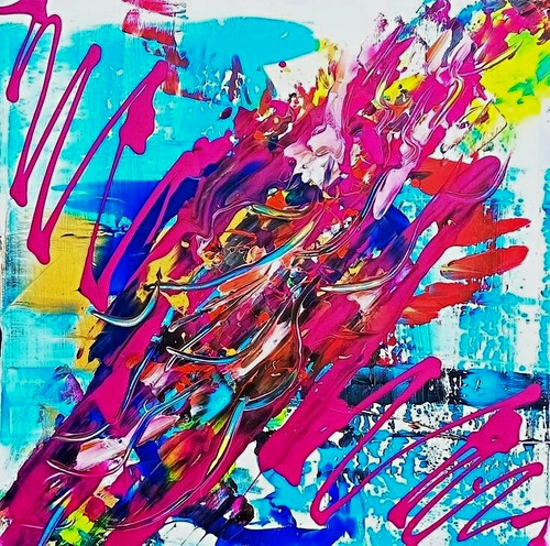 Original pink abstract - original,