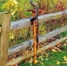 Hand carved snake design