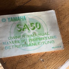 Yamaha SA50 Passola Owners Manual Handbook 4M2-28199-80 Used Condition