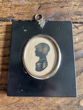 Antique Silhouette Portrait Of
