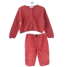 Marie Chantal Set Cardigan Trousers Corduroy Baby Girl Toddler Outfit Size 2 Yrs