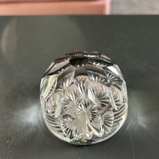 Tutbury Georgian Crystal Clear Cut Glass Paperweight very good Condition A92
