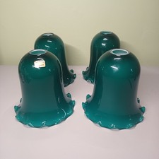 Vintage Green Glass Bell Lamp