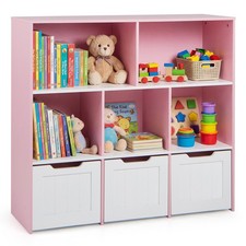 COSTWAY Wooden Dollhouse Kids