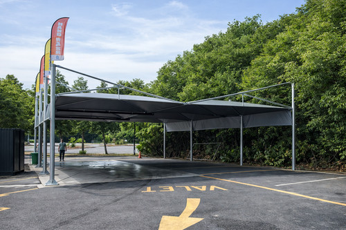 Car wash bay cantilever - wash,