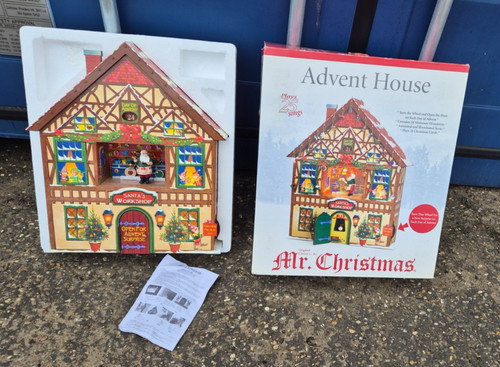 Vintage boxed advent house - vintage,