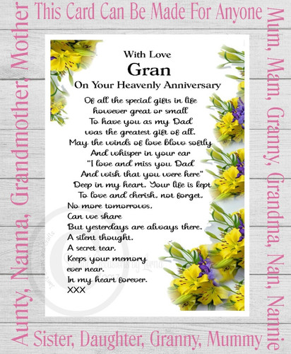 Memorial grave card anniversar - memorial,