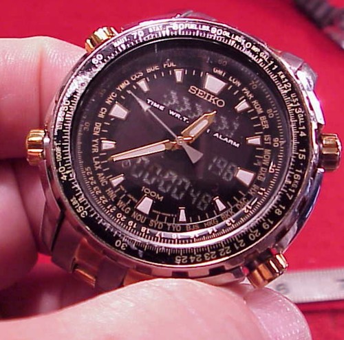 45mm seiko sky world timer - 45mm,