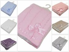 Baby Blankets Spanish Romany Style Sherpa Bow Wrap Blanket Baby Gift