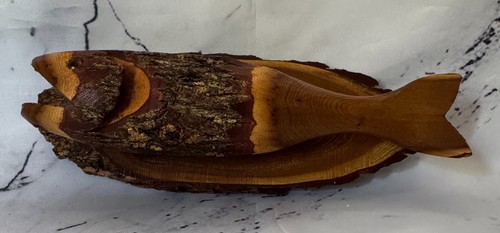 Handcrafted rustic wood - wood, fish