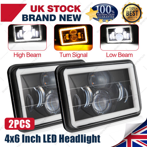 Pair 4x6 inch - led, headlights
