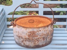 Used Vintage Romany Gypsy Cast Iron HOLCROFT AGA Cooking Pot & Lid 4 Gallon 