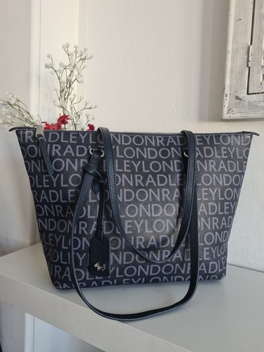 Radley leather tote bag navy - tote,