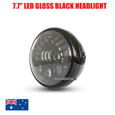7.7" LED Gloss black headlight