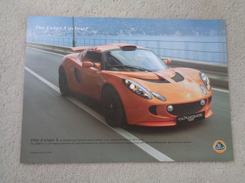 Lotus exige brochure spec - exige,