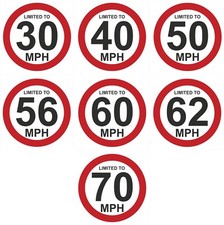 Speed Limited To MPH Sticker