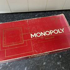 Monopoly Deluxe Board Game Vintage 1961 Edition With Carousel Title Deed Holder