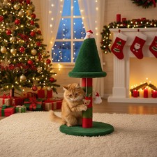 Christmas Cat Tree Scratching