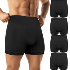 4 Pairs Mens Plain Boxer