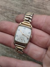 Vintage Elgin Deluxe Wind Up Wirst Watch 10K Gold Filled 1948 Engraved