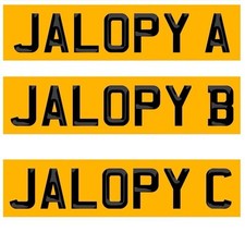 Set of three personalised car
