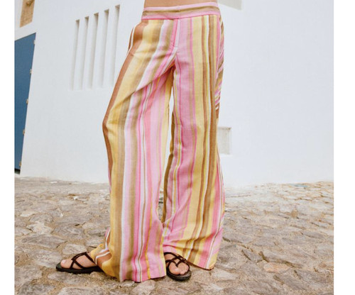 Zara striped wide - striped, trousers