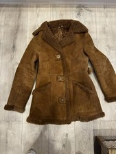 Vintage Baileys Of Glastonbury Sheepskin Belted Coat 