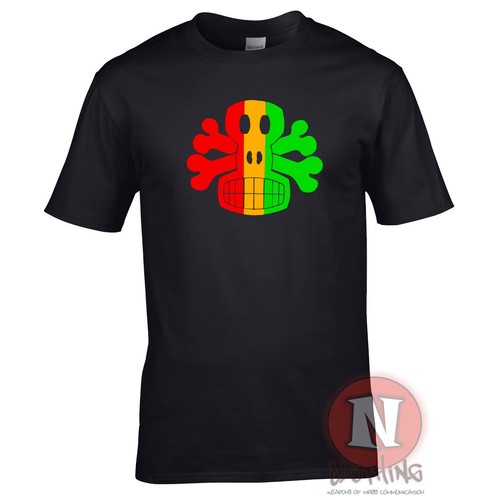 Rasta skull and crossbones