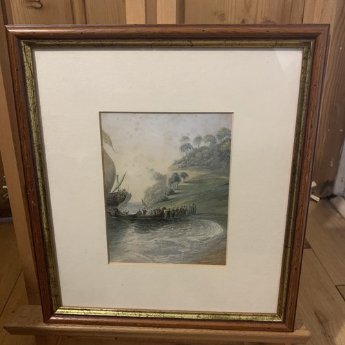 Antique george baxter landing - antique,