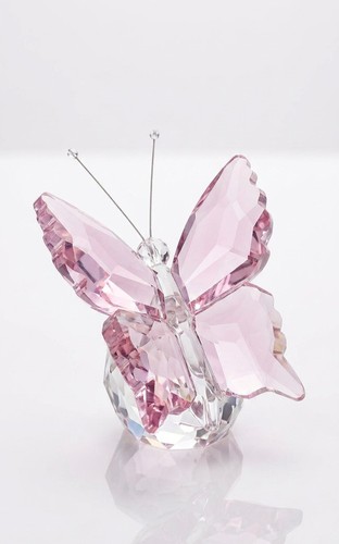 Little pink glass crystal - glass,