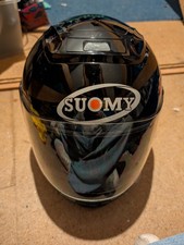 Suomy Full Face Dark Metal Motorbike Helmet S 55/56