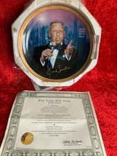 UNUSED-FRANKLIN MINT-FRANK SINATRA-NEW YORK-SINGING PLATE-NEW BATTERIES-CERTIFI