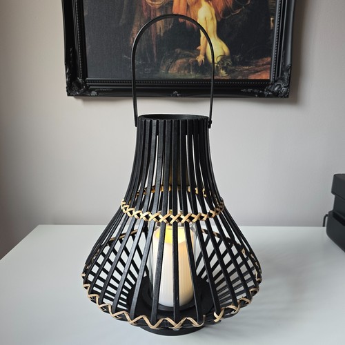 Jysk black bamboo lantern - jysk,