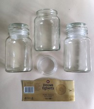 Douwe Egberts 3 x190g Empty Airtight Coffee Jars & Lids For Food Storage Crafts