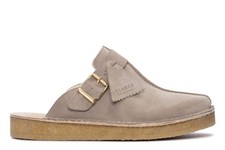 Clarks Trek Mule 26168619 Mens Beige Suede Loafers & Slip Ons Casual Shoes
