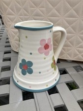 Gabriella Miller Designs  Ceramic Pitcher Jug Floral Pattern 14cm High
