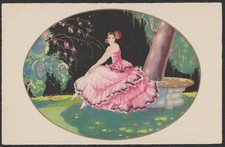 Vintage Glamour Postcard Lady