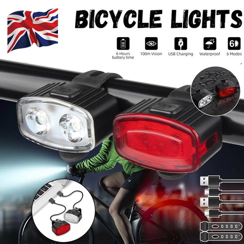 Mountain bike lights usb - 2x,