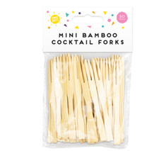 Wood Party Forks X 50 Bamboo