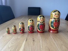 6cm-16cm Vintage Russian Matryoshka Nesting Dolls Handpainted Wooden X 6