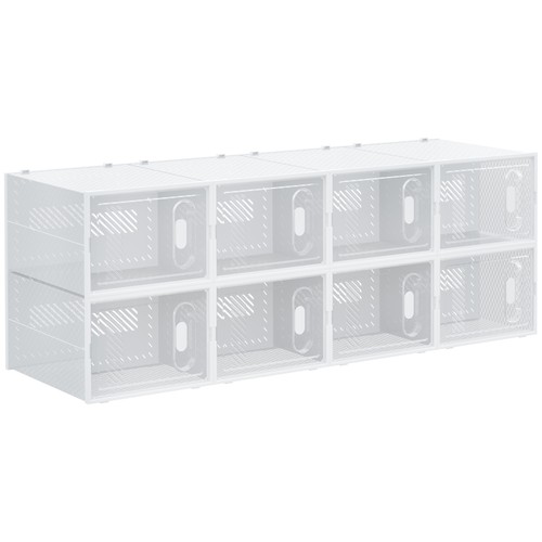 Homcom 8pcs stackable - homcom, clear