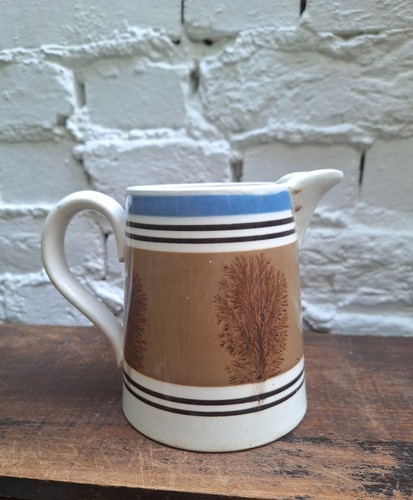 Antique mochaware jug - mochaware,