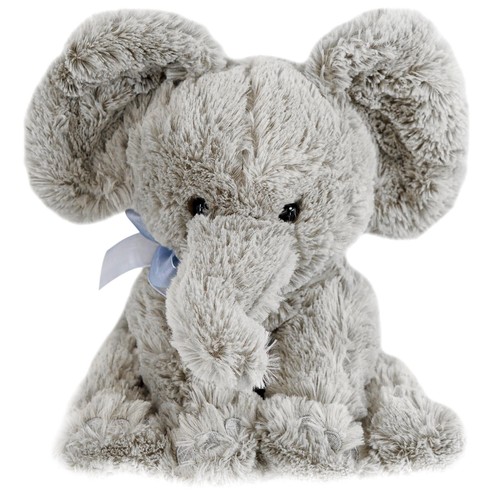 Grey plush elephant teddy - plush, bear