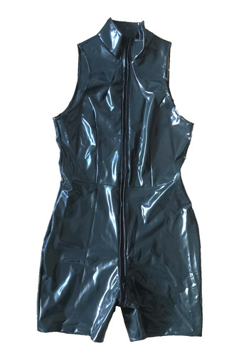 Pvc like playsuit cat - playsuit,