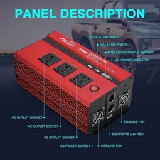 2000W Power Inverter, 12V DC
